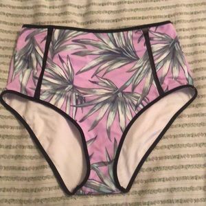 PINK high waisted bathing suit bottoms